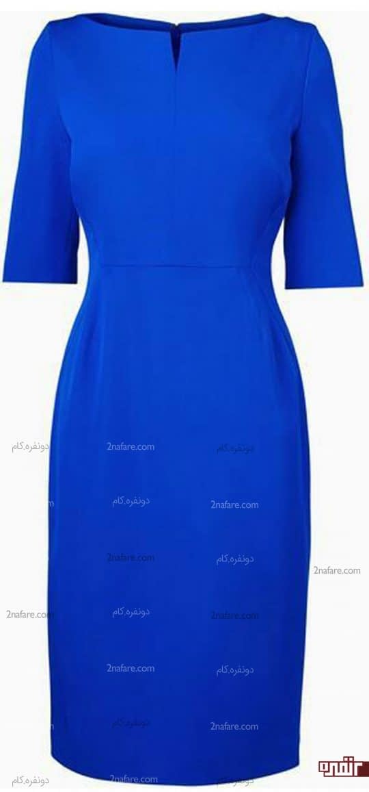 پیراهن آستین سه ربع ساده برای مراسم خواستگاری