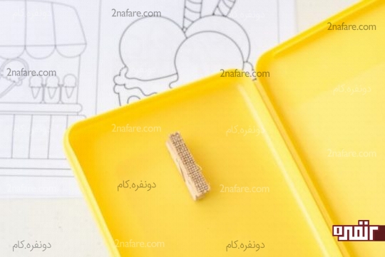 چسباندن گیره به جعبه