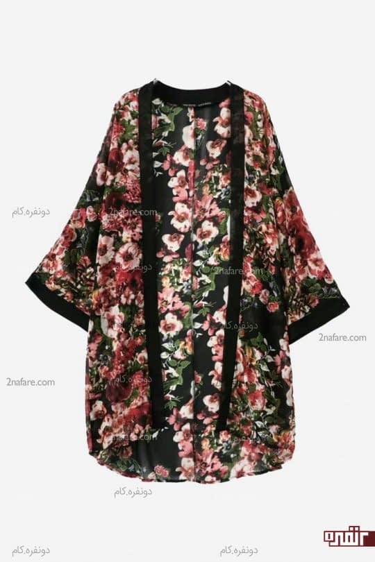 ژاکت گلدار گشاد