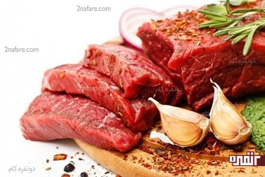گوشت منبع روی و آهن
