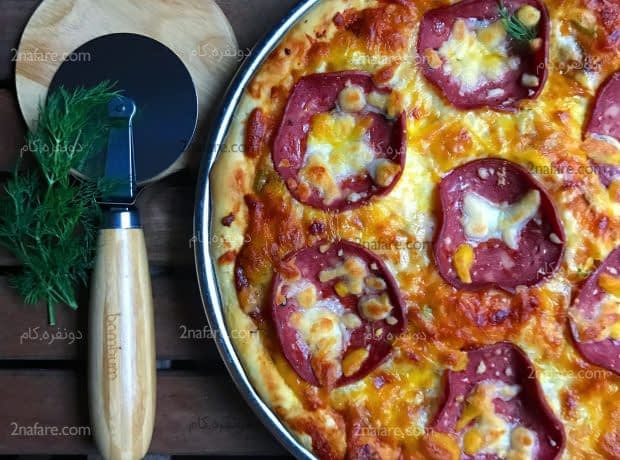 طرز تهیه پیتزا پپرونی مرحله به مرحله پیتزا پپرونی