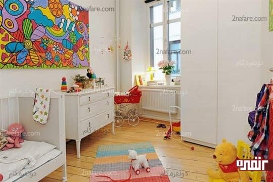 آرامش اتاق خواب کودک با رنگ سفید