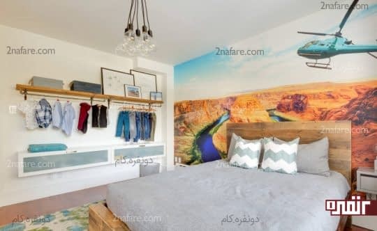 شلف و قفسه بندی باز در اتاق خواب