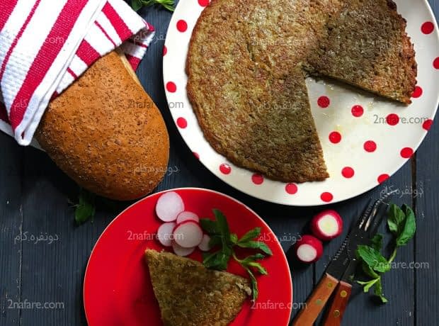 طرز تهیه کوکو بادمجان مرحله به مرحله کوکو بادمجان