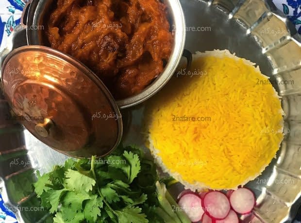 طرز تهیه خوراک بادمجان کبابی مرحله به مرحله خوراک بادمجان کبابی