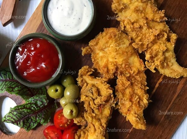 طرز تهیه فیله مرغ استرپس مرحله به مرحله فیله استریپس