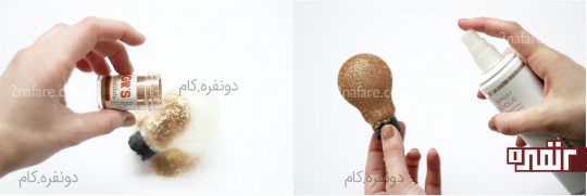 اکلیل پاشی روی لامپ
