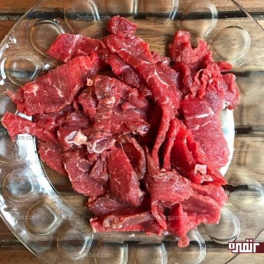 خواباندن گوشت به مواد