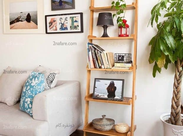 شلف نردبانی ایده ای جذاب برای دکوراسیون منزل شلف نردبانی در دکوراسیون منزل
