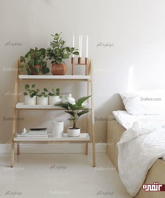 شلف نردبونی مستقل در اتاق خواب