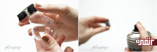 چسب زدن سطح لامپ