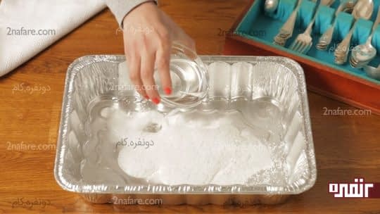 اضافه کردن سرکه به جوش شیرین و نمک دریا