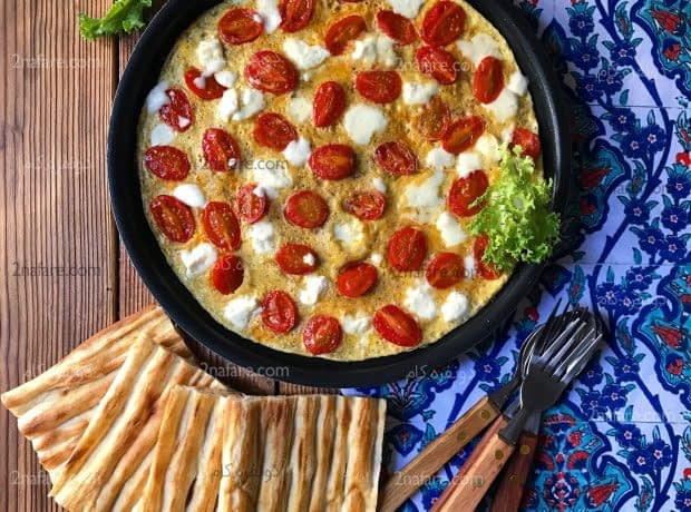طرز تهیه املت پنیر و گوجه فرنگی املت پنیر و گوجه