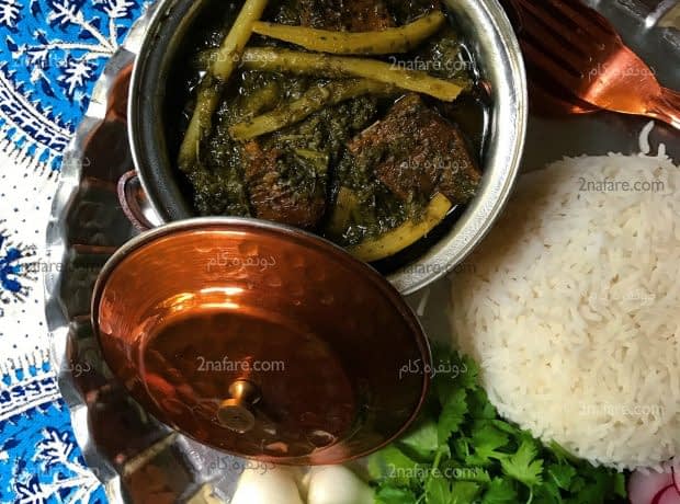 طرز تهیه خورشت کنگر مرحله به مرحله خورشت کنگر