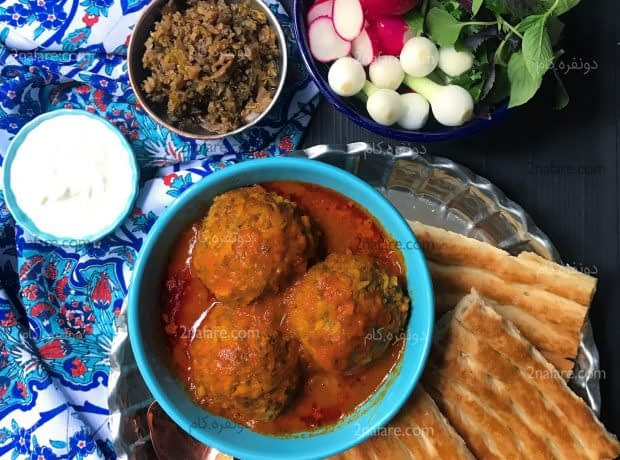 طرز تهیه کوفته تبریزی با سس آلو مرحله به مرحله کوفته تبریزی با سس آلو