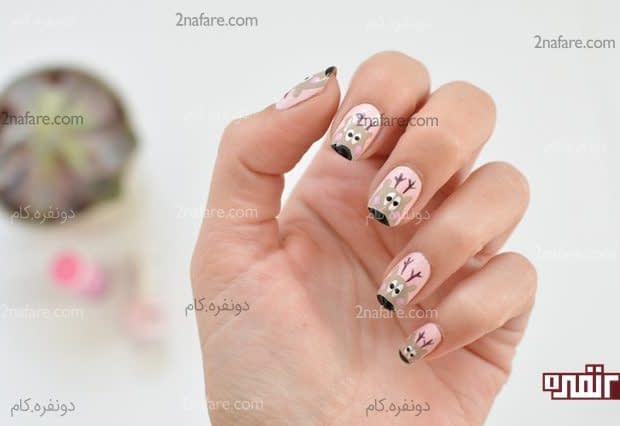 آموزش طراحی ناخن با طرح گوزن آموزش طراحی ناخن با طرح گوزن