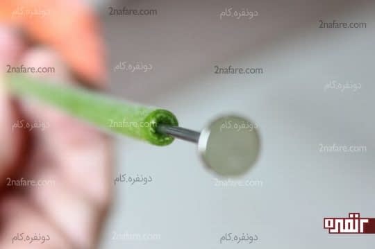 فرو کردن میخ در ساقه گل