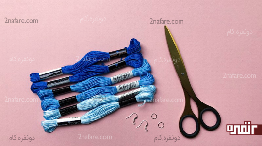 وسایل مورد نیاز برای ساخت گوشواره منگوله ای