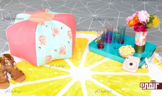 پاف پارچه ای شش ضلعی جذاب