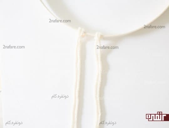 گره مکرومه ای روی حلقه چوبی
