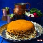 طرز تهیه عدس پلو لایه ای با گوشت و رب گوجه مرحله به مرحله