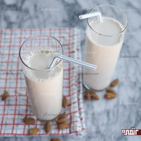 طرز تهیه شیر بادام