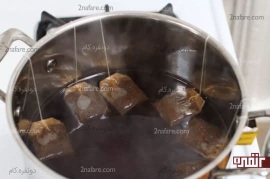 خیساندن چای های کیسه ایی در آب