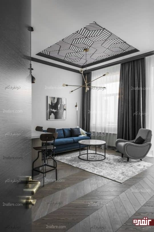 سقف کاذب هندسی در نشیمن مینیمال