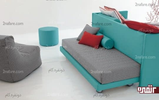 طراحی تخت خواب در زیر مبلمان