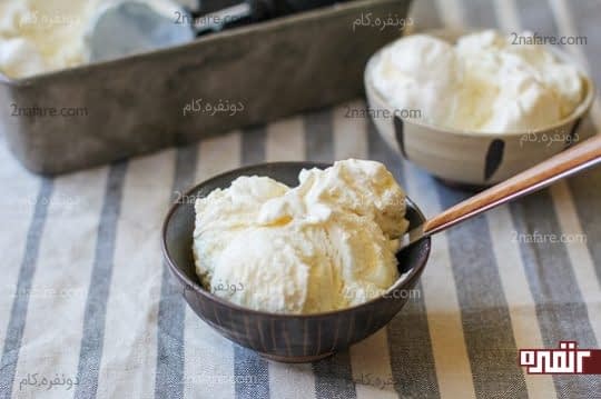 طرز تهیه بستنی وانیلی خانگی
