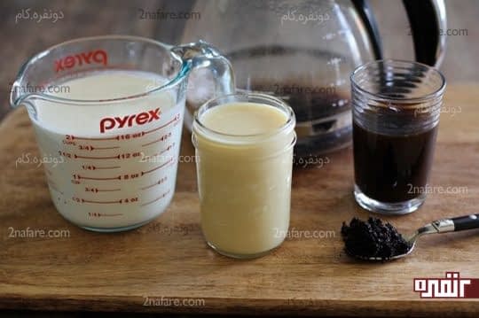 مواد لازم برای تهیه بستنی قهوه