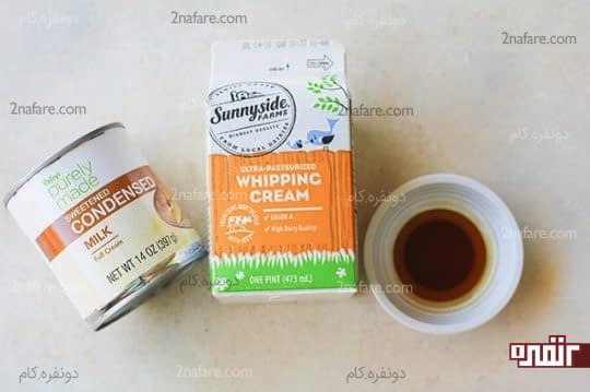 مواد لازم برای تهیه بستنی وانیلی خانگی