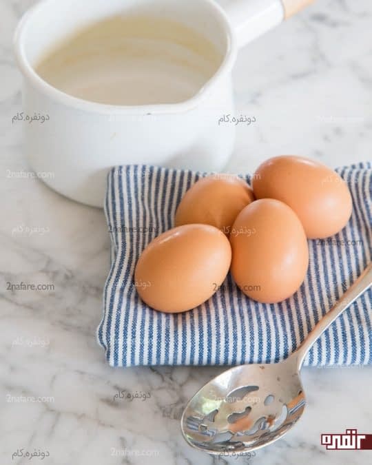 مواد لازم برای تهیه تخم مرغ عسلی