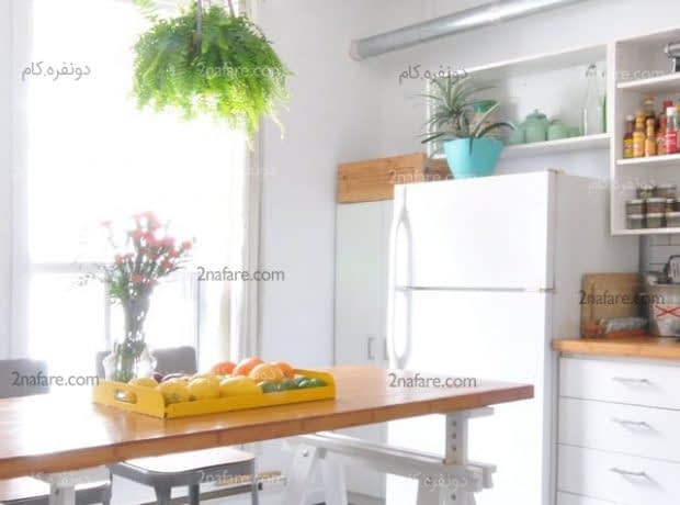 8ترفند زیرکانه برای ایجاد فضای اضافی در آشپزخانه کوچک میز کار سفارشی در فضای آشپزخانه