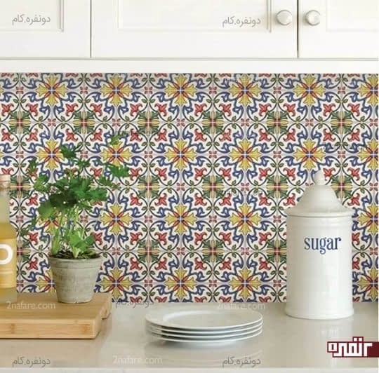 کاشی های رنگارنگ و زیبا در دکوراسیون آشپزخانه