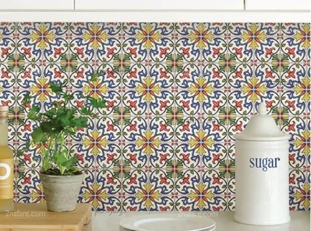 با این روش های ساده آشپزخانه سفید خود را تغییر دهید کاشی های رنگارنگ و زیبا در دکوراسیون آشپزخانه