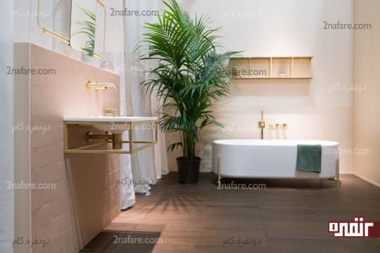 کاشی کاری بخشی از قسمت های حمام
