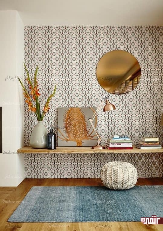 کاغذ دیواری با طرح هندسی