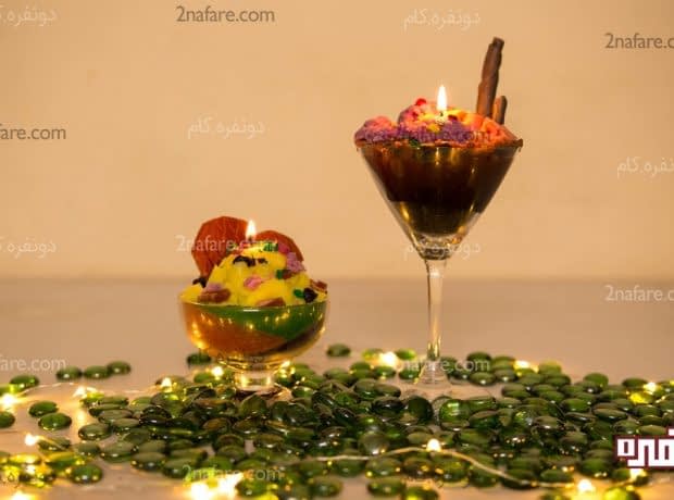 آموزش ساخت شمع با طرح بستنی