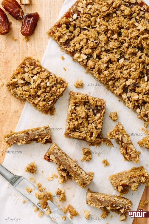 طرز تهیه اسلایس خرما و جو
