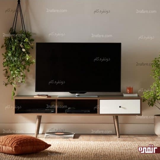 استفاده از میز تلویزیون در دکور اتاق نشیمن