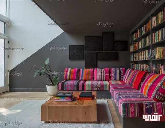 تأثیررنگ آمیزی متفاوت دیوار در بلندی سقف