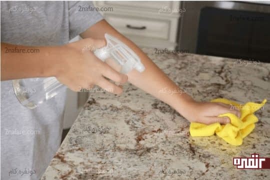 تمیز نکردن سطوح سنگی با سرکه