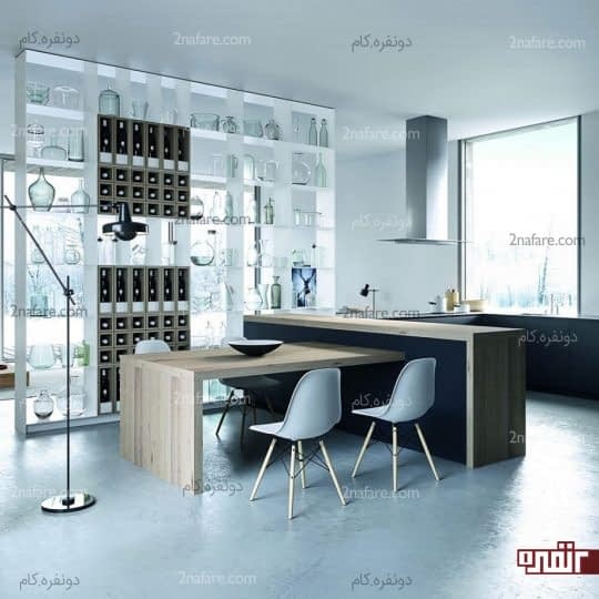 دکوراسیون آشپزخانه با پلان باز