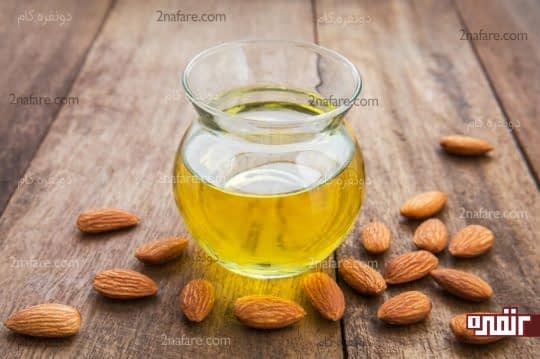 روغن بادام برای مرطوب کردن پوست سر