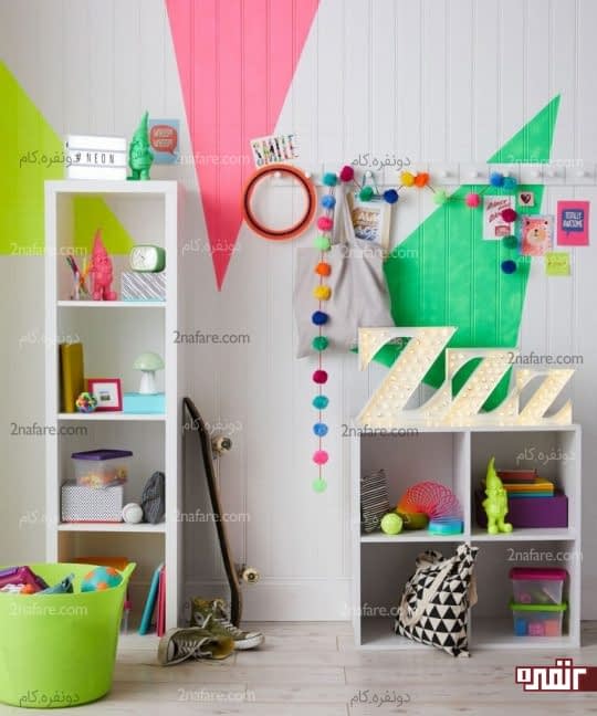 طرح های هندسی و رنگی برای تزیین دیوارها