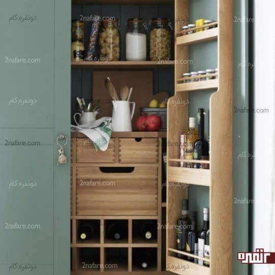 قفسه بندی کابینت ها برای نگهداری از لوازم