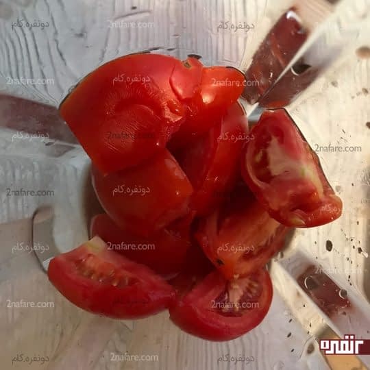 پوره کردن گوجه فرنگی