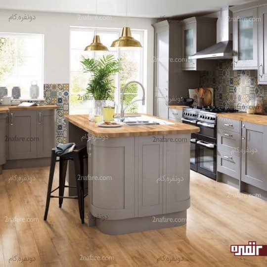 کاشی های طرحدار زیبا برای پوشش دیوار بین کابینت ها