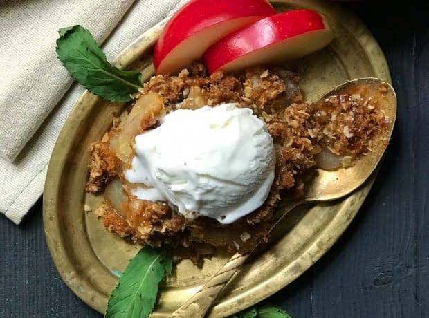 طرز تهیه دسر سیب برشته (اپل کریسپ) مرحله به مرحله سیب برشته (اپل کریسپ)